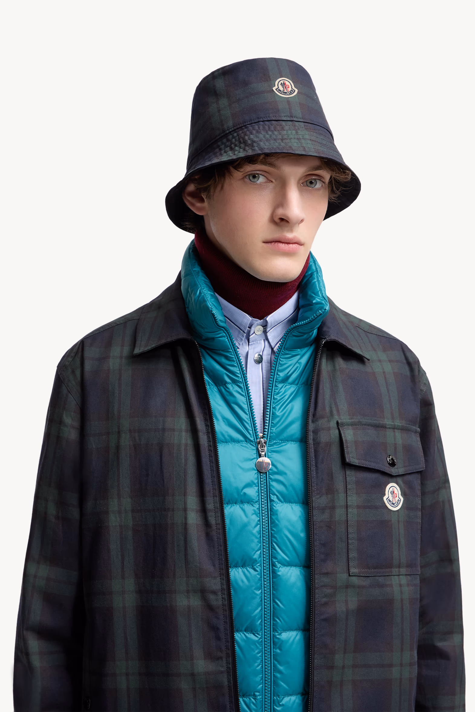 Reversible Bucket Hat Men Blue & Green Moncler 2